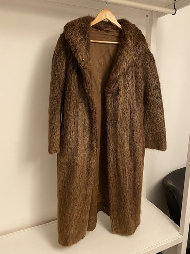 Pelz mantel damen - pelz, braun