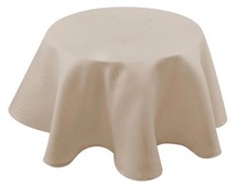 Dohle + Menk Tischdecke Streifen, sand, rund 160 x 160 cm - B-Ware neuwertig