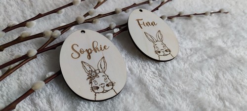 Osterdeko anhänger aus holz - osterdeko,