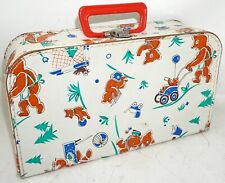 Puppenkoffer Teddy Motiv DDR Kinderkoffer Koffer für Puppen Spielzeug vintage