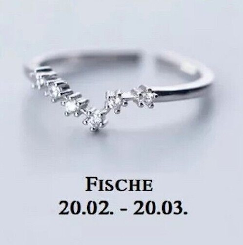 Sternzeichen ring fische 925 - fische,