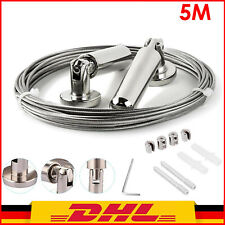 5M Seilspanner Seilspanngarnitur Gardinenseil Vorhangset Drahtseil Edelstahl DE