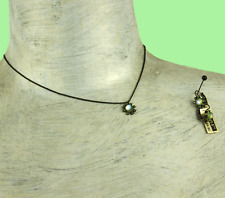 Konplott Kette Ohrhänger "Josephine Baker" bronze Swarovski Strassteine grün neu