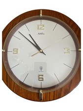 AMS Wanduhr Holz Klassisch