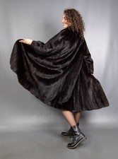 16432 SUPERIOR REAL SAGA NERZ MANTEL LUXUS PELZ SWINGER PELZ WUNDERSCHÖN GR XL