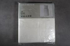 Ikea Tanja Brodyr Bettwäsche-Set Bettbezug 155x220cm + Kopfkissen 80x80cm weiß