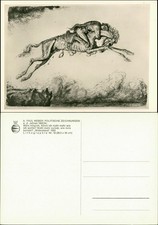 Politische Zeichnung: Widerstand, totes Pferd, kein Zurück 1933