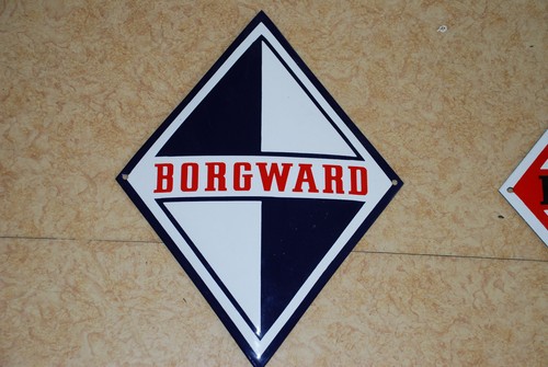 Borgward emailschild blau - emailschild,