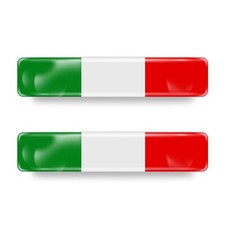 2x 3D Gel Aufkleber Italien
