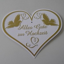 Hochzeit Blechschild Herzform