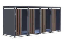 Mülltonnenbox holzoptik mit - mülltonnenbox,