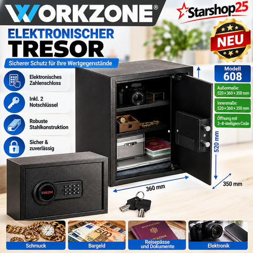 Workzone elektronischer tresor - workzone,