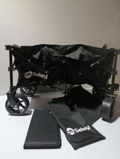 XXL Bollerwagen Faltbar mit Bremsen 150L 150KG, Breite Reifen Alle Gelände, Pate