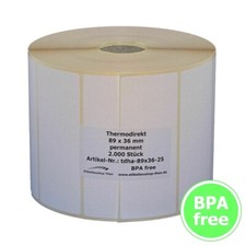 Thermo Etiketten auf Rolle -