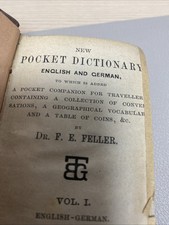 Wörterbuch Antik Englisch Deutsch Leipzig 1877 Dr . Feller