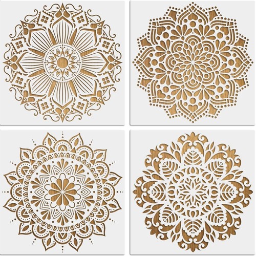 Teiliges mandala schablonen - 4-teiliges,