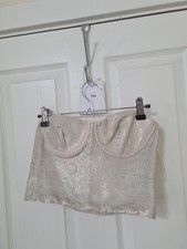 Zara Pailletten BH Röhre Crop