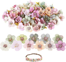 Mini Künstliche Blumen Blütenköpfe 80 Stück Bunt Pastell Deko Basteln