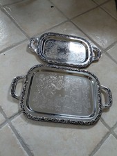 2 Platten Edelstahl 52 x 30 cm