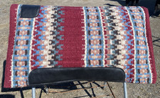 Burgundy w/blue, tan  wool