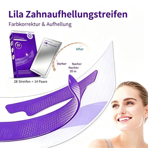 Lila zahnaufhellungsstreifen - lila,