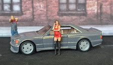 1/64 Hot Wheels 1989 Mercedes Benz 560 SEC AMG Premium Umbau Real Riders Custom