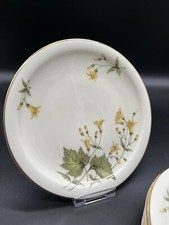 6  Kuchen Teller Krautheim & Adelberg Berolina Forsythia Glockenblume Goldrand