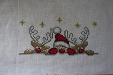 Fertiges Stickbild " NIKOLAUS MIT ELCHEN " G.Gebert, Weihnachts-Träume 6