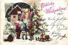 AK Weihnachten Glückwunsch, Christkind Weihnachtsbaum Zwerge, Kleinformat