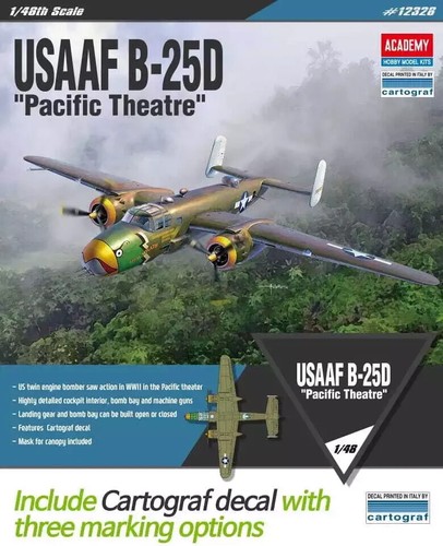 12328 academy usaaf b - academy, b-25d