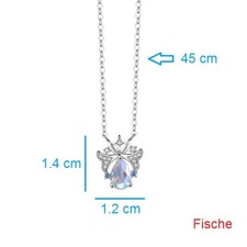 S925 Silber Stempel Sternzeichen Halskette Anhänger Kette Silberkette Kristalle