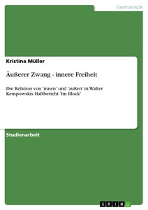 äußerer zwang innere - Äußerer,