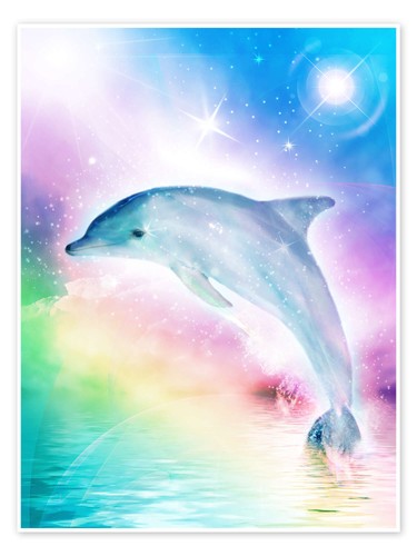 Poster regenbogen delfin - regenbogen-delfin,