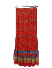 TWINSET MILANO Plisseerock Damen Rock Gr. DE 44 hellorange-blau-blassgelb