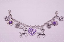 Damen Charivari silber Perletta AS 48 Trachtenschmuck Dirndlkette Hirsch Eule