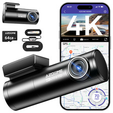 AZDOME 2CH 4K+1080P Dash Cam 5GWiFi GPS Nachtsicht Parkmodus M300S&Hardwire-Kit