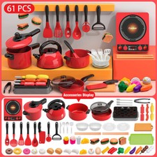 61 Stück Kinderküche Spielküchenzubehör Küchenset Spielküche Spielküchenzubehör