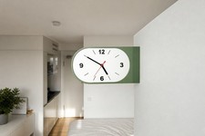 Doppelseitige Wanduhr Oval |