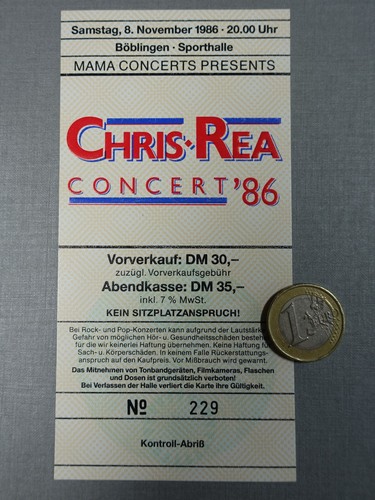 Chris rea 1986 concert - rea,