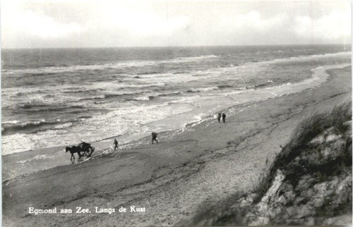 Egmond aan zee langs - de, kust