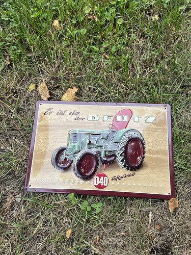 Deutz d40 blechschild - deutz,