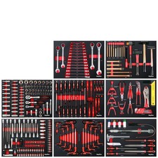 Werkzeugwagen Einlage Set mit 8 Einlagen inkl. umfangreichen Werkzeug Set CRV