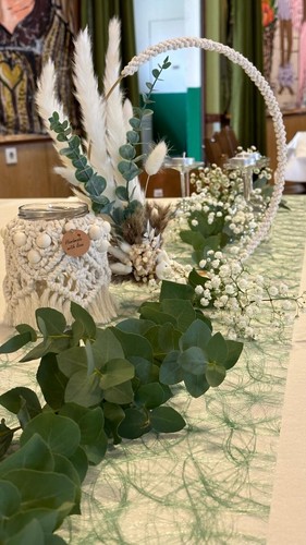 Tischdeko hochzeit makramee - tischdeko,