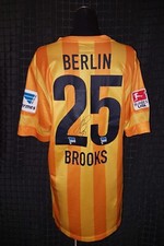MANNSCHAFT+SPIELER SIGNIERTES TRIKOT "JOHN ANTHONY BROOKS" HERTHA BSC BERLIN 