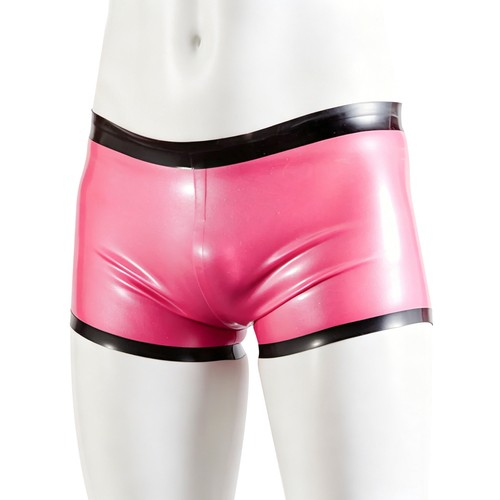 Rosa latex shorts mit black - rosa,