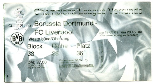 Ticket borussia dortmund - ec,