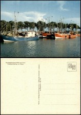Ansichtskarte Wyk (Föhr) Krabbenfischer im Hafen 1973