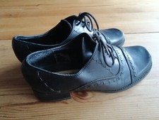 Laura Milani Schuhe Halbschuhe Gr. 38 Schnürschuhe schwarz Italy Leder Business