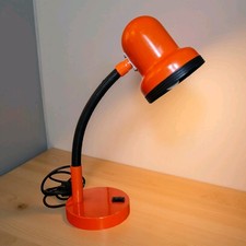 Original Graewe Tischlampe Orange 70er Vintage Space Age Design Klassiker