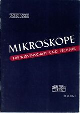 CARL ZEISS Prospekt MIKROSKOPE LuWdE LUMIPAN LgOC CITAPLAST LuG NEOPHOT von 1951